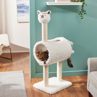 Frisco Animal Series Cat Tunnel with Scratching Post, Llama, slide 1 of 1