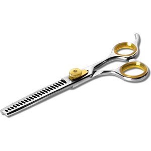 Sharf Straight Gold Touch Round Tips Dog Grooming Scissors, 6.5-in