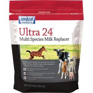 Sav-A-Caf Ultra 24 Multi Species Milk Replacer, 8-lb pouch