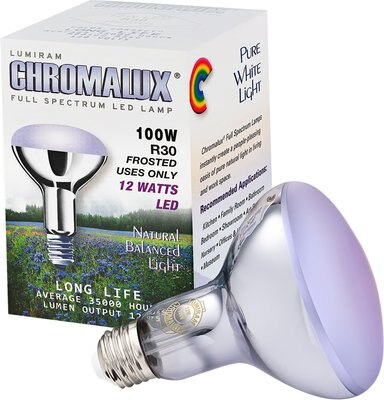 Chromalux R30 Full Spectrum Neodymium Glass LED Bird & Reptile Light Bulb, 12-watt, slide 1 of 1