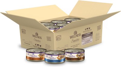 Wellness CORE Signature Selects Land Variety Pack Shredded Wet Cat Food, 5.3-oz can, case of 12, slide 1 of 1