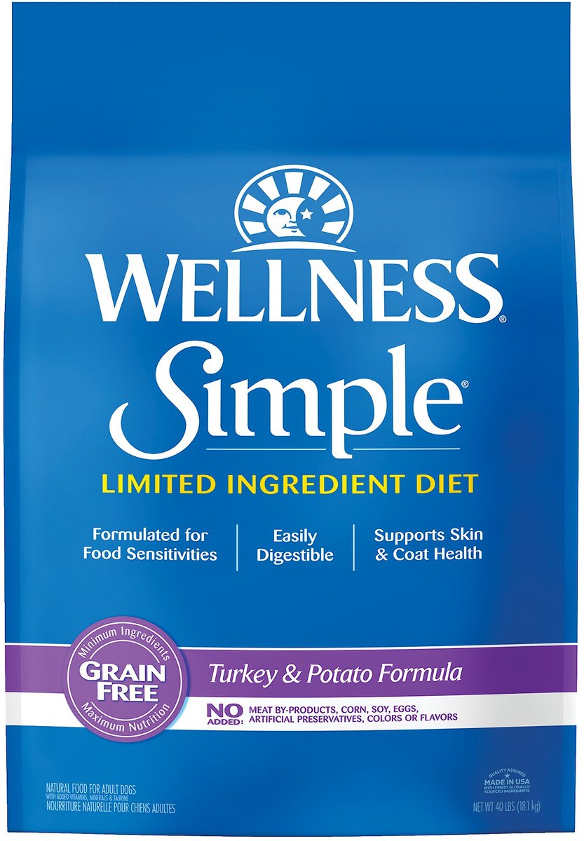 Wellness Simple Natural Grain Free Limited Ingredient Dry Dog Food, Turkey and Potato