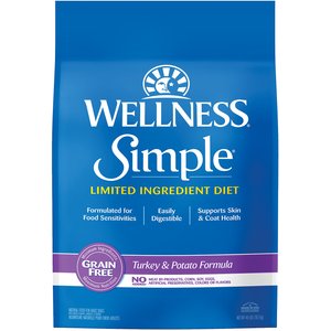 Wellness Simple Limited Ingredient Diet Grain-Free Turkey & Potato Formula Dry Dog Food, 40-lb bag