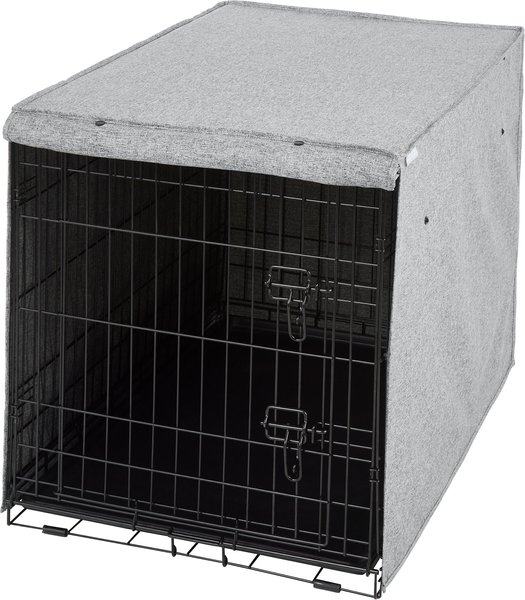 Frisco Faux linen  Dog Crate Cover, Gray, 36-in slide 1 of 7