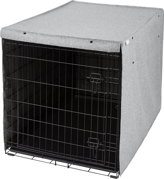 Frisco Faux linen  Dog Crate Cover, Gray, 42-in slide 1 of 7