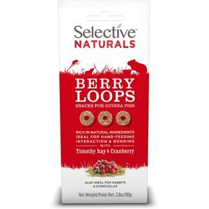 Science Selective Berry Loops Timothy Hay & Cranberry Small Animal Treats, 2.8-oz box, case of 4