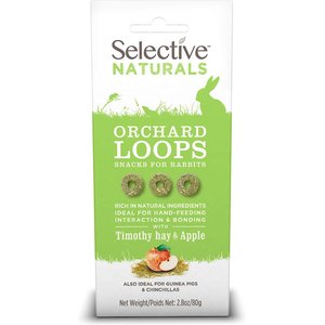 Science Selective Orchard Loops Timothy Hay & Apple Small Animal Treats, 2.8-oz box, case of 4