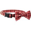 Frisco Festive Plaid Dog Collar with Removeable Plaid Bow, Red Plaid, XS - Neck: 8 - 12-in, Width: 5/8-in