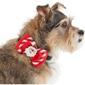 Frisco Removeable Santa and Stripes Collar Bow, MD/LG