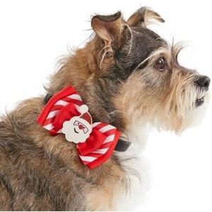 Frisco Removeable Santa & Stripes Collar Bow, MD/LG