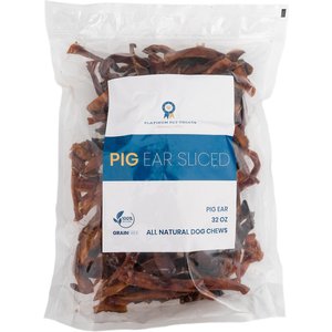 Platinum Pet Treats Pig Ear Sliced Dog Treats, 32-oz bag