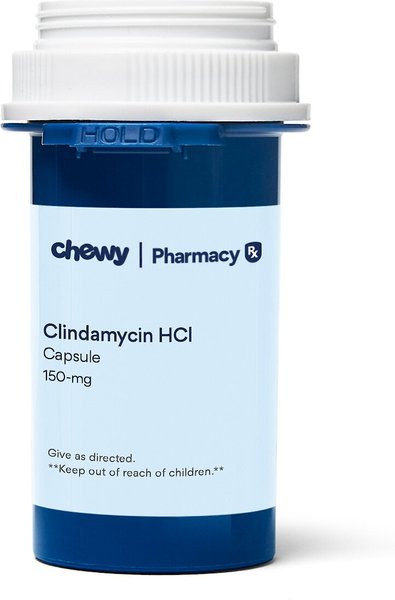 Clindamycin HCl (Generic) Capsules for Dogs, 60 capsules, 150-mg slide 1 of 4