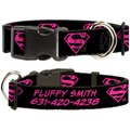 Buckle-Down DC Comics Superman Shield Personalized Dog Collar, Large