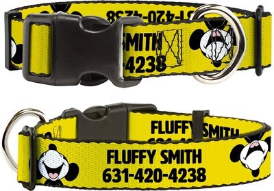 Buckle-Down Disney Mickey Smiling Up Pose Personalized Dog Collar, slide 1 of 1