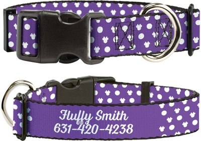 Buckle-Down Disney Minnie Mouse Ears Personalized Dog Collar, slide 1 of 1