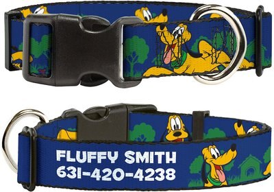 Buckle-Down Disney Pluto 4-Poses/Landscape Personalized Dog Collar, slide 1 of 1