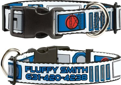 Buckle-Down Star Wars R2-D2 Bounding Parts Personalized Dog Collar, slide 1 of 1