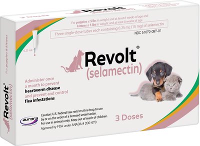 Revolt Topical Solution for Puppies and Kittens, 0-5 lbs, (Rose Box), slide 1 of 1