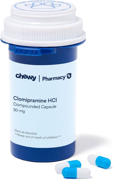 Clomipramine HCl Compounded Capsule for Dogs & Cats, 30-mg, 1 Capsule slide 1 of 4