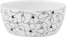 Disney Mickey Lines Non-Skid Ceramic Cat Bowl, 1.25 Cups