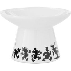 Disney Mickey Mouse Wide Shape Non-Skid Elevated Ceramic Cat Bowl, 1 Cups