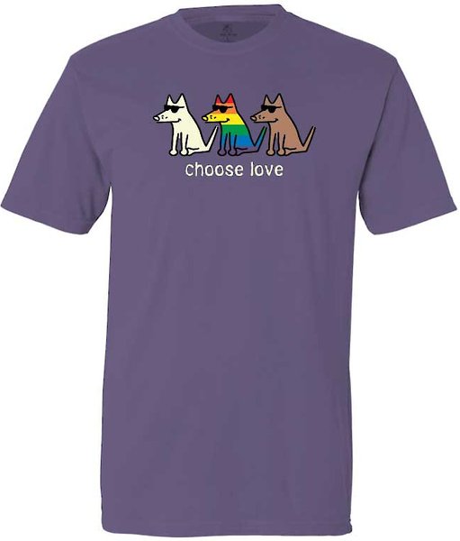Teddy the Dog Choose Love Classic T-Shirt, Grape, X-Large slide 1 of 2