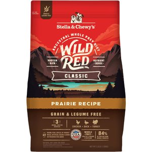 Stella & Chewy's Wild Red Classic Kibble Grain-Free Prairie Recipe Dry Dog Food, 3.5-lb bag