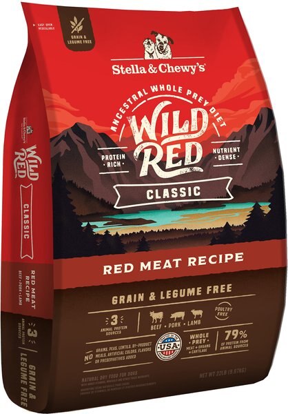 Stella & Chewy's Wild Red Classic Kibble Grain-Free Red Meat Recipe Dry Dog Food, 22-lb bag slide 1 of 10