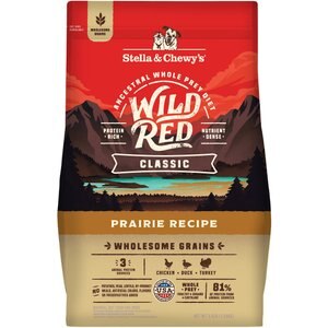 Stella & Chewy's Wild Red Classic Kibble Wholesome Grains Prairie Recipe Dry Dog Food, 3.5-lb bag