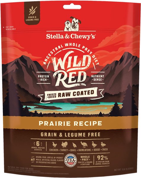 Stella & Chewy's Wild Red Raw Coated Kibble Grain-Free Prairie Recipe Dry Dog Food, 1-lb bag slide 1 of 10