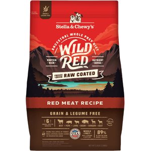 Stella & Chewy's Wild Red Raw Coated Kibble Grain-Free Red Meat Recipe Dry Dog Food, 3.5-lb bag