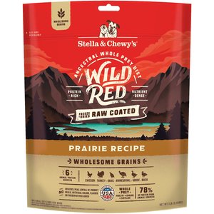 Stella & Chewy's Wild Red Raw Coated Kibble Wholesome Grains Prairie Recipe Dry Dog Food, 1-lb bag