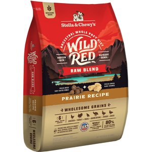 Stella & Chewy's Wild Red Raw Blend Kibble Wholesome Grains Prairie Recipe Dry Dog Food, 21-lb bag