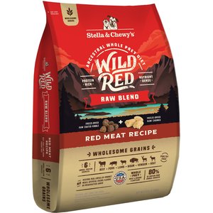Stella & Chewy's Wild Red Raw Blend Kibble Wholesome Grains Red Meat Recipe Dry Dog Food, 21-lb bag
