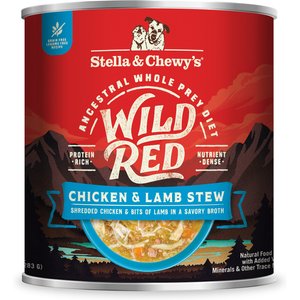 Stella & Chewy's Wild Red Grain-Free Chicken & Lamb Stew Wet Dog Food, 10-oz can, case of 6