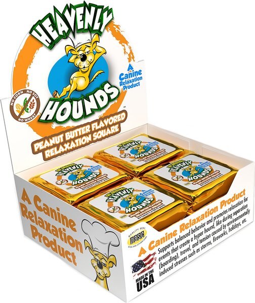 Heavenly Hounds Relaxation Square Peanut Butter Flavor Stress & Anxiety Relief Dog Supplement, 12 count slide 1 of 8