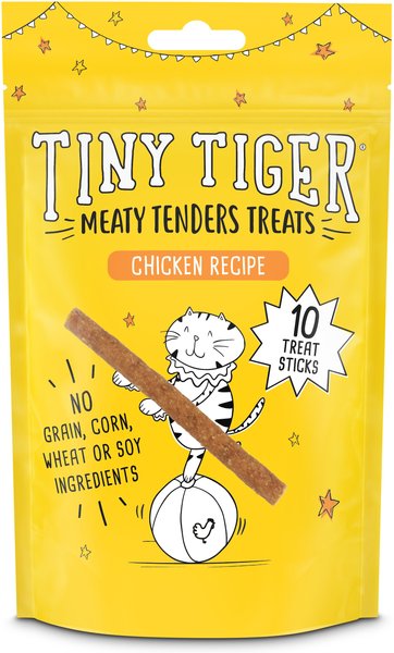 Tiny Tiger Meaty Tenders Sticks Cat Treats, Chicken Recipe, 10 count slide 1 of 8