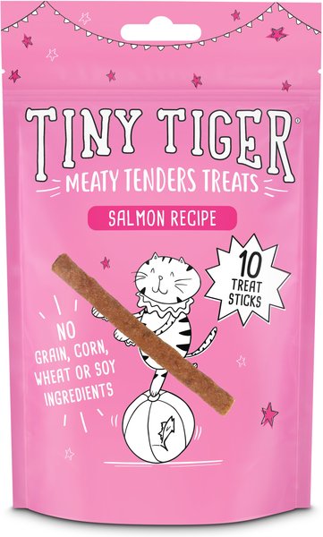 Tiny Tiger Meaty Tenders Sticks Cat Treats, Salmon Recipe, 10 count slide 1 of 8