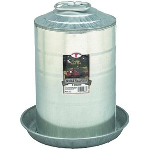 Little Giant Double Wall Metal Poultry Fount, 3-gal