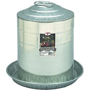 Little Giant Double Wall Metal Poultry Fount, 5-gal