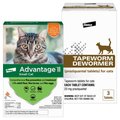 Advantage II Flea Spot Treatment, 5-9 lbs + Bayer Tapeworm Cat De-Wormer