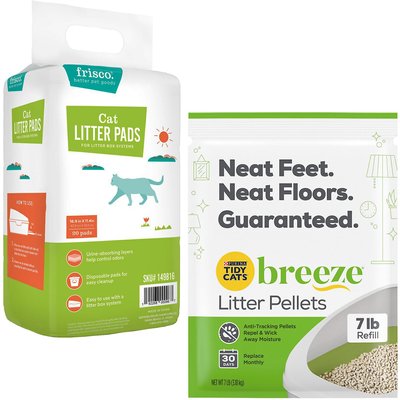 All Kind Litter Pads, 20 count + Tidy Cats Breeze Cat Litter Pellets Refill, slide 1 of 1