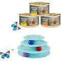 American Journey Minced Poultry in Gravy Grain-Free Canned Food + Frisco Cat Tracks Butterfly Cat Toy