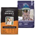 American Journey Turkey & Chicken Recipe + Blue Buffalo Wilderness Chicken Recipe Grain-Free Dry Cat Food