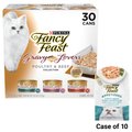 Fancy Feast Gravy Lovers Poultry & Beef Feast Canned Food, 3-oz, case of 30 + Appetizers Light Meat Tuna with a Scallop Topper Cat Treats