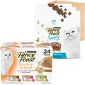 Fancy Feast Poultry & Beef Classic Pate Canned Food + Savory Cravings Limited Ingredient Beef & Crab Flavor Cat Treats
