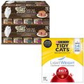 Fancy Feast Savory Centers Canned Food + Tidy Cats Lightweight 24/7 Scented Clumping Clay Cat Litter