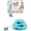 Fancy Feast Tender Feast Canned Food + Frisco Cat Tracks Butterfly Cat Toy