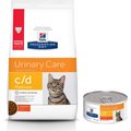 Hill's Prescription Diet c/d Multicare Urinary Care with Chicken Dry + Canned Cat Food