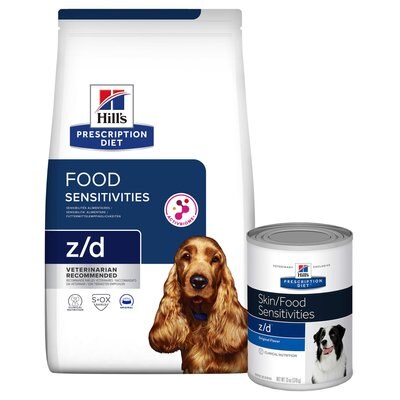 Hill's Prescription Diet z/d Original Skin/Food Sensitivities Dry + Canned Dog Food, slide 1 of 1